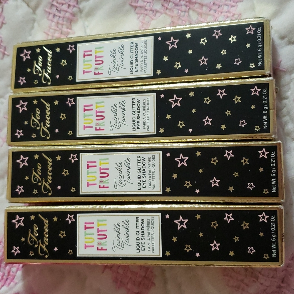 Bundle of 4-Too Faced Tutti Frutti Liquid glitter eye shadow